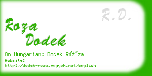 roza dodek business card